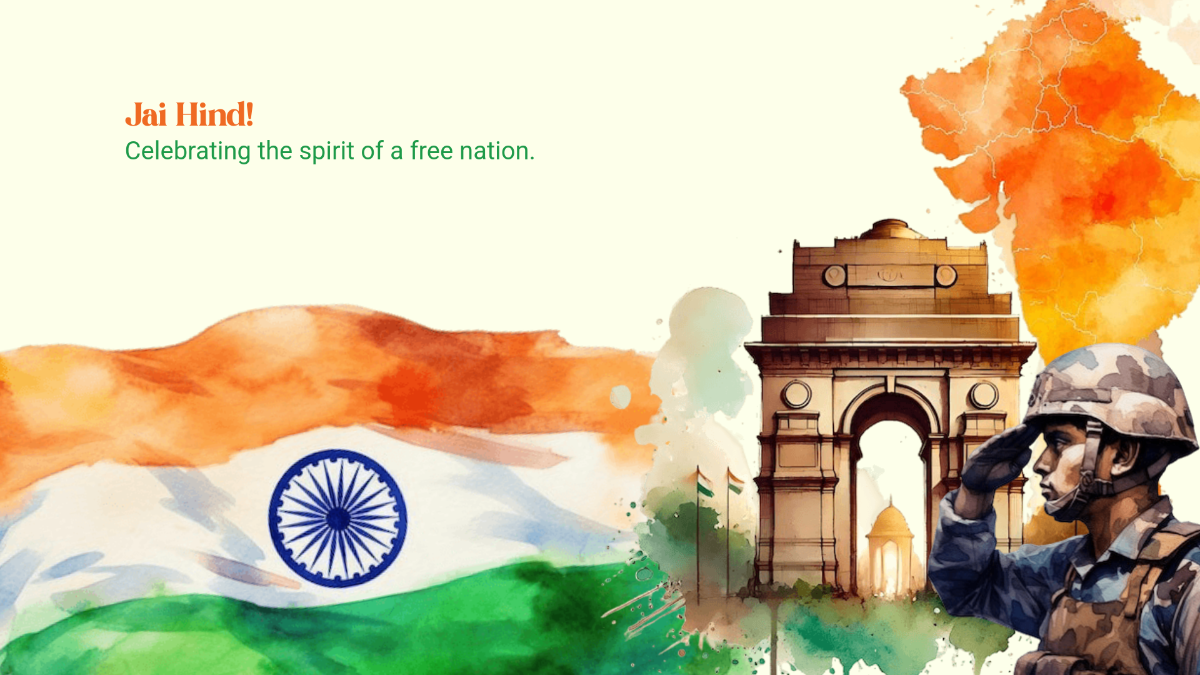 Free Patriotic India Independence Day Background Template