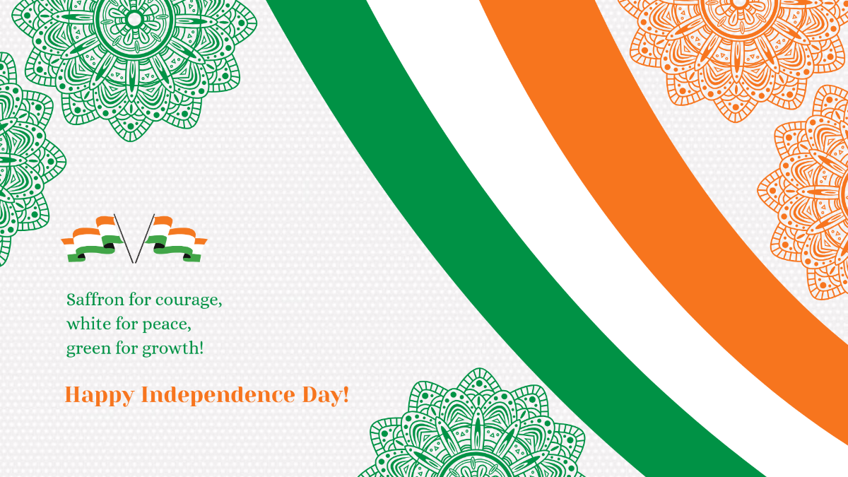 Free Tricolor India Independence Day Background Template