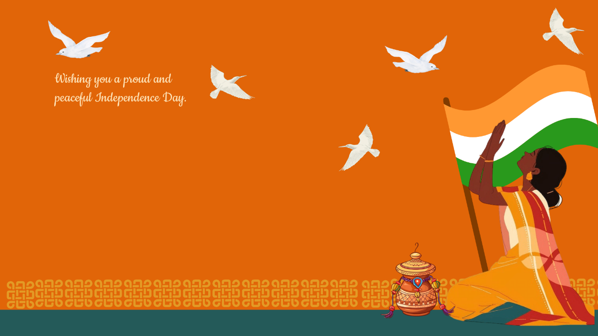 Free India Independence Day Wishes Background Template
