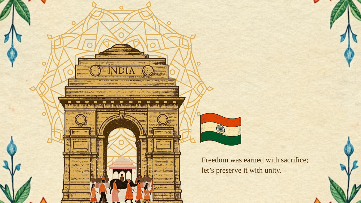 Free India Independence Day Heritage Background Template