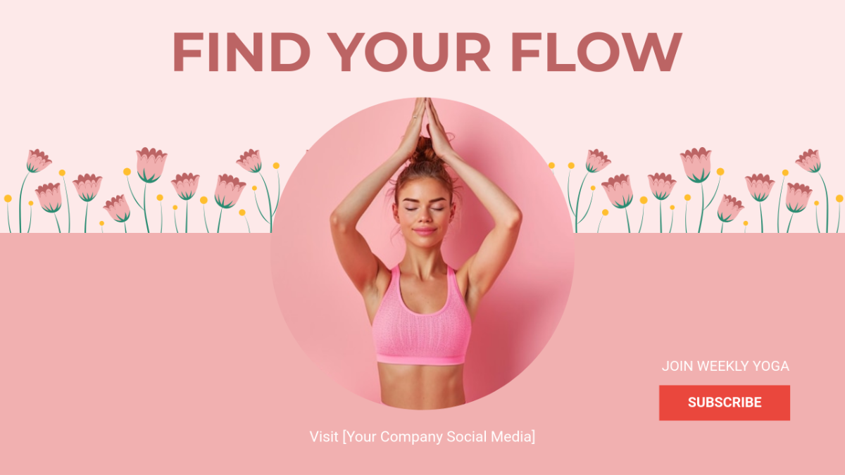 Free Yoga YouTube Ad Template to Edit Online
