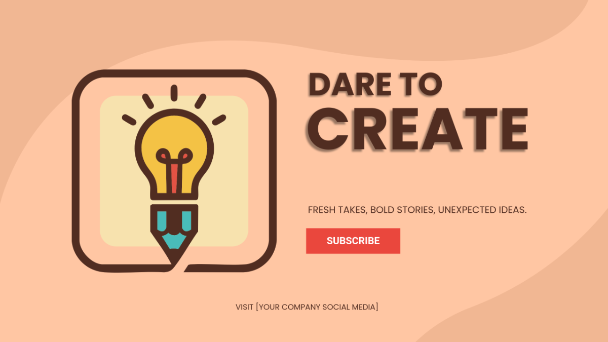 Free Creative YouTube Branding Ad Template to Edit Online