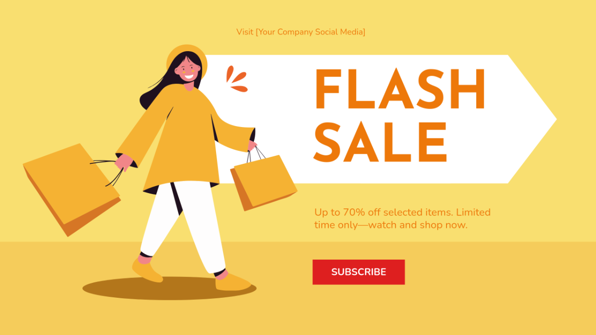 Free Sale YouTube Ad Template to Edit Online