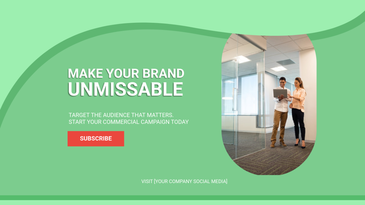Free YouTube Commercial Ad Template to Edit Online