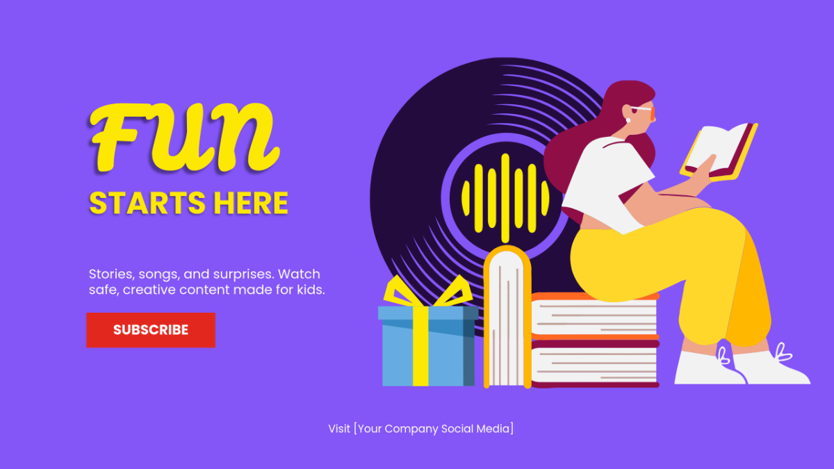 Free Aesthetic YouTube Kids Ad Template to Edit Online