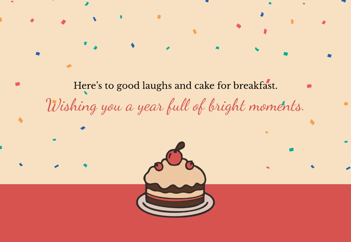 Free Half Fold Birthday Card Template to Edit Online