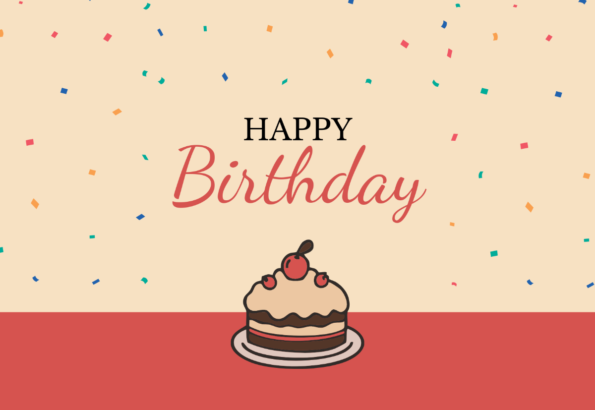 Free Half Fold Birthday Card Template