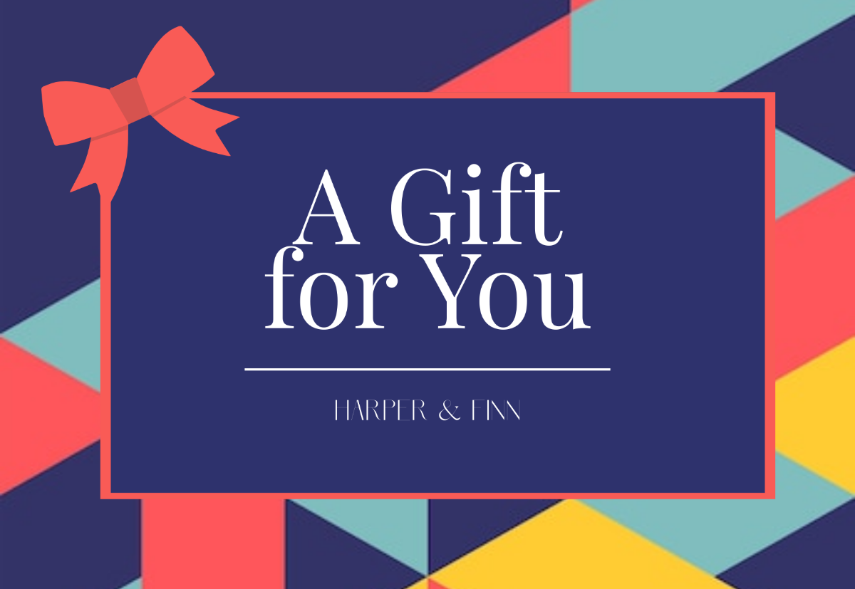 Free Colorful Half Fold Gift Card Template
