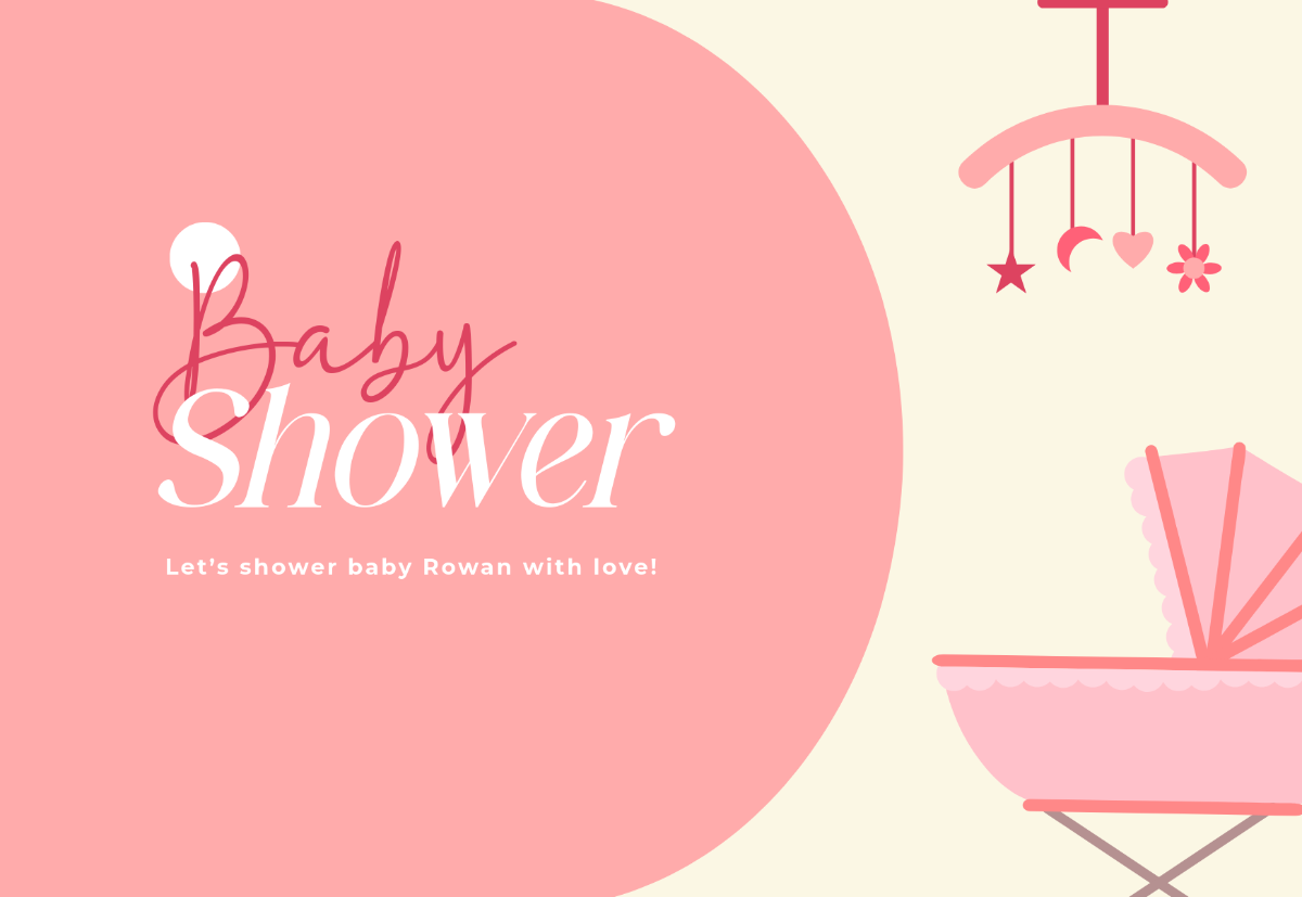 Free Half Fold Baby Shower Card Template
