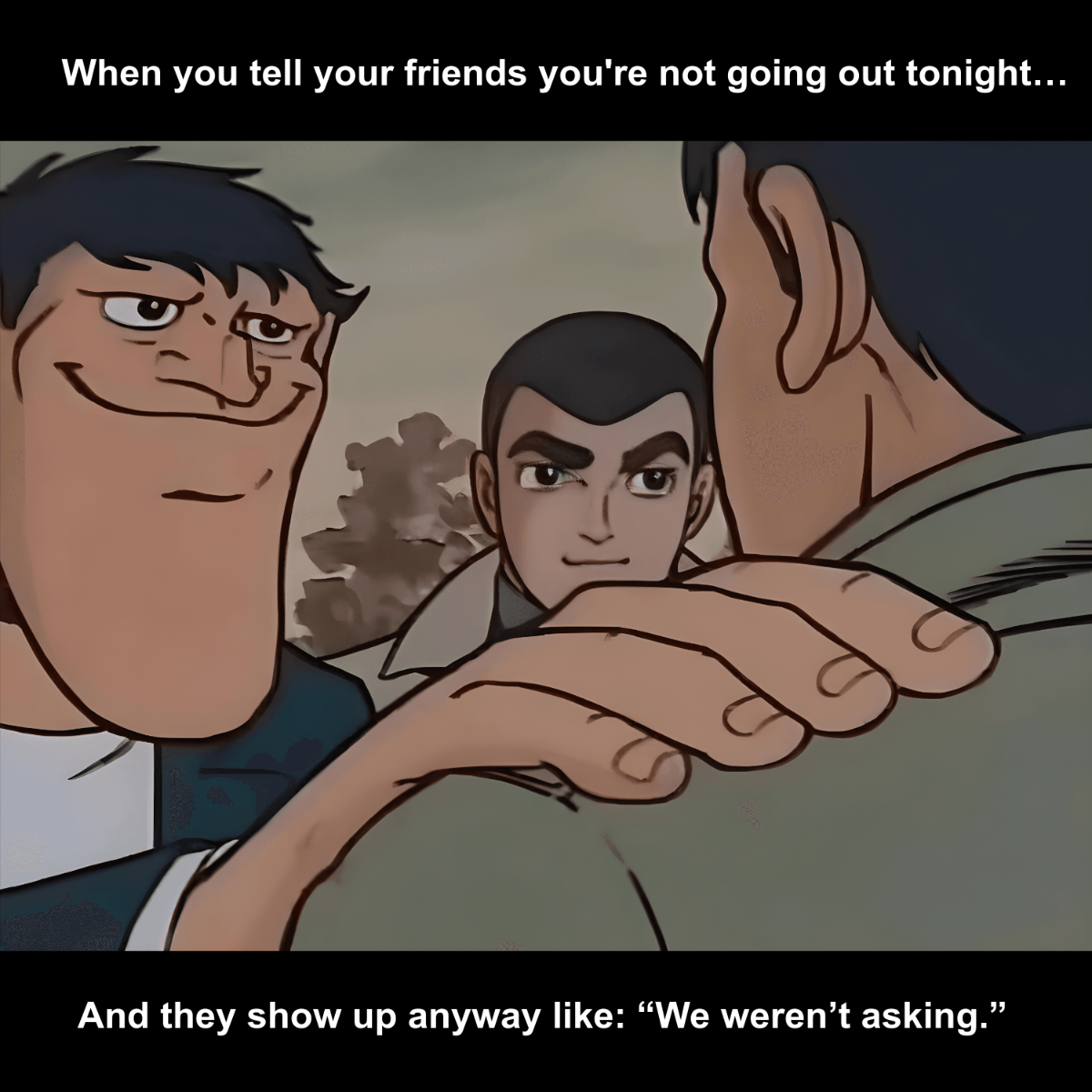 Free Hand On Shoulder Meme Template to Edit Online