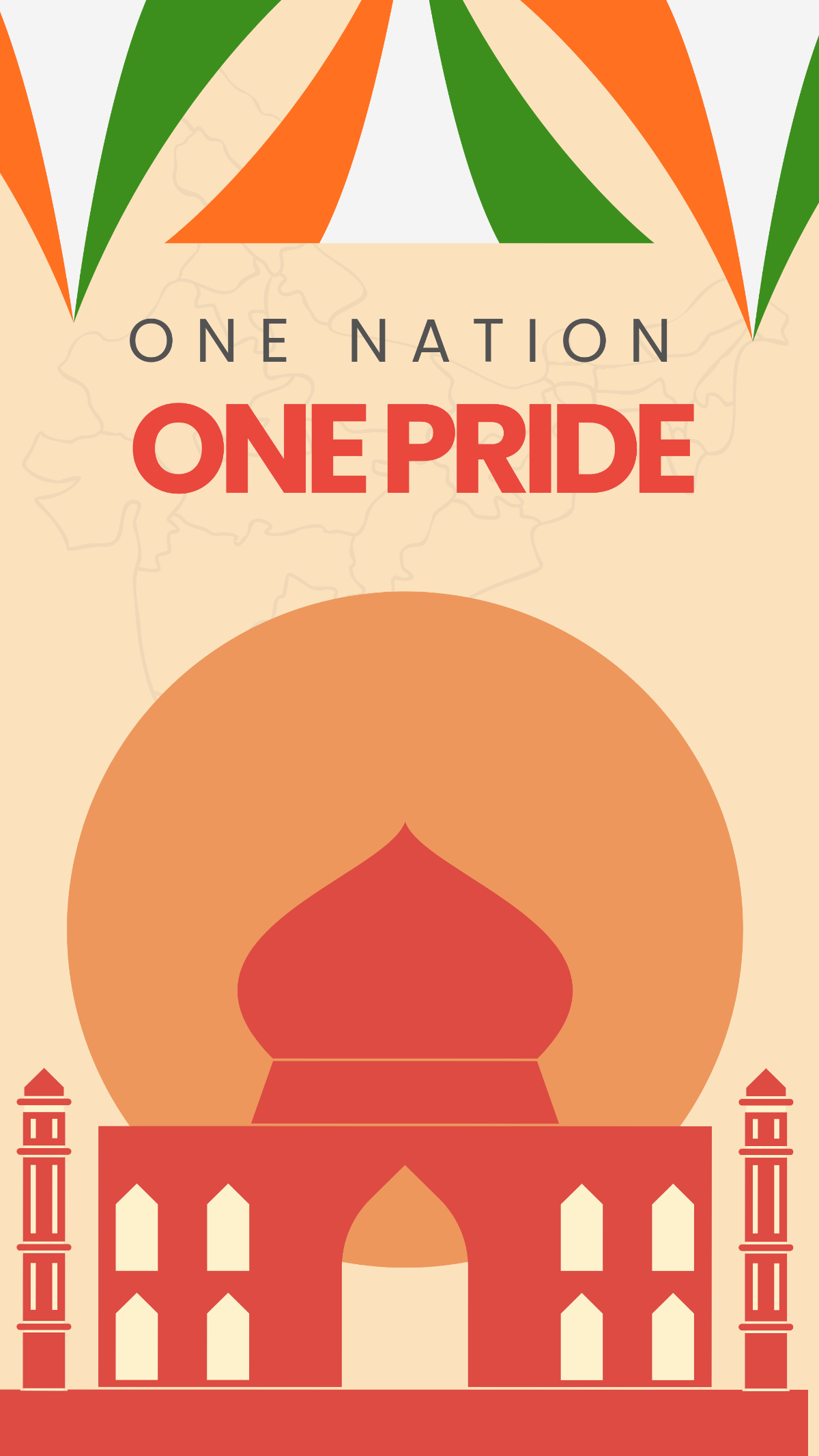 Free Beautiful India Independence Day Wallpaper Template to Edit Online
