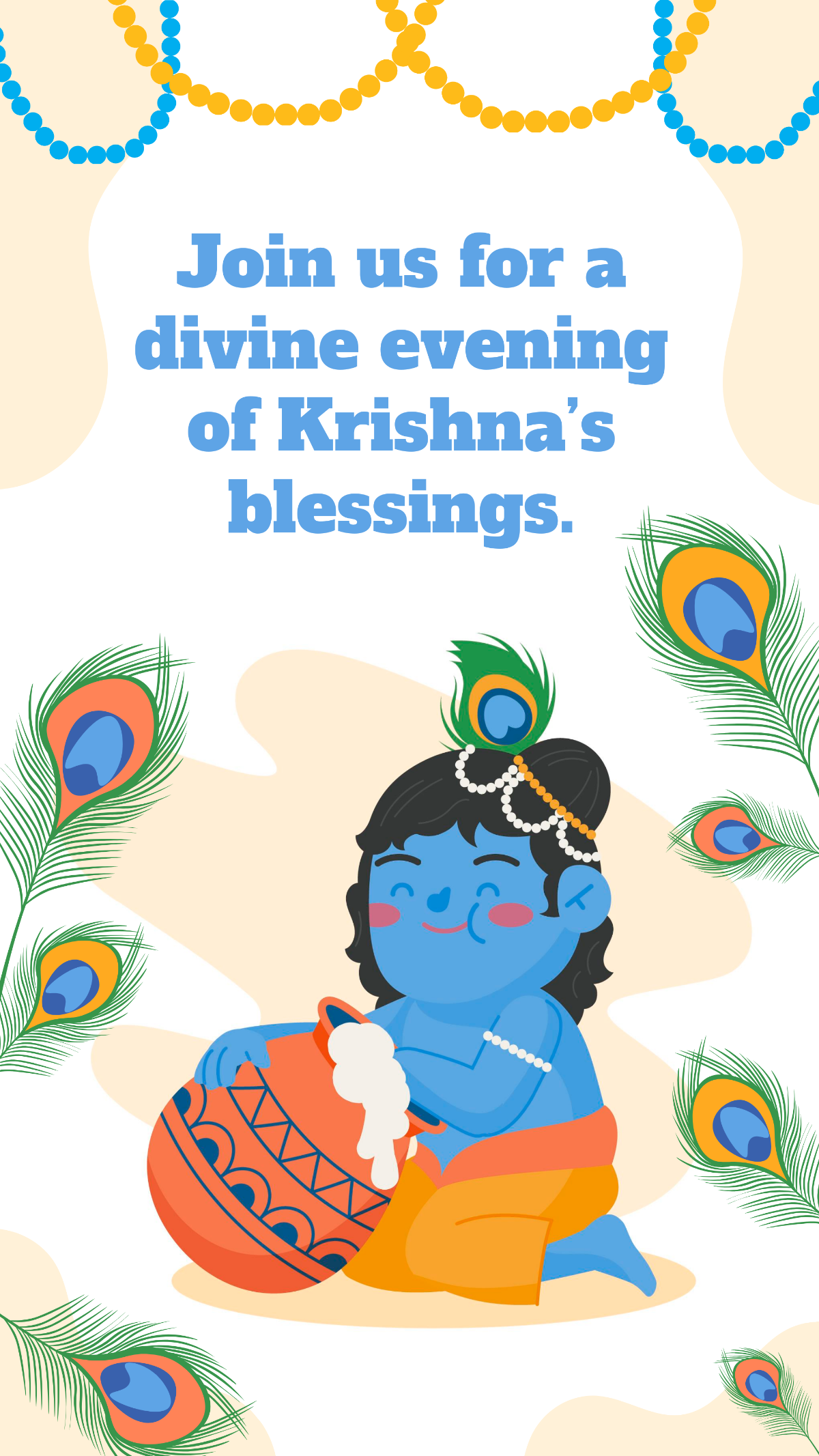 Free Janmashtami Quotes Invitation Template