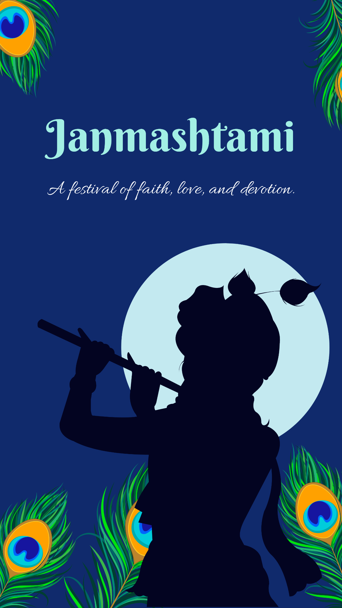 Free India Janmashtami Quote Template