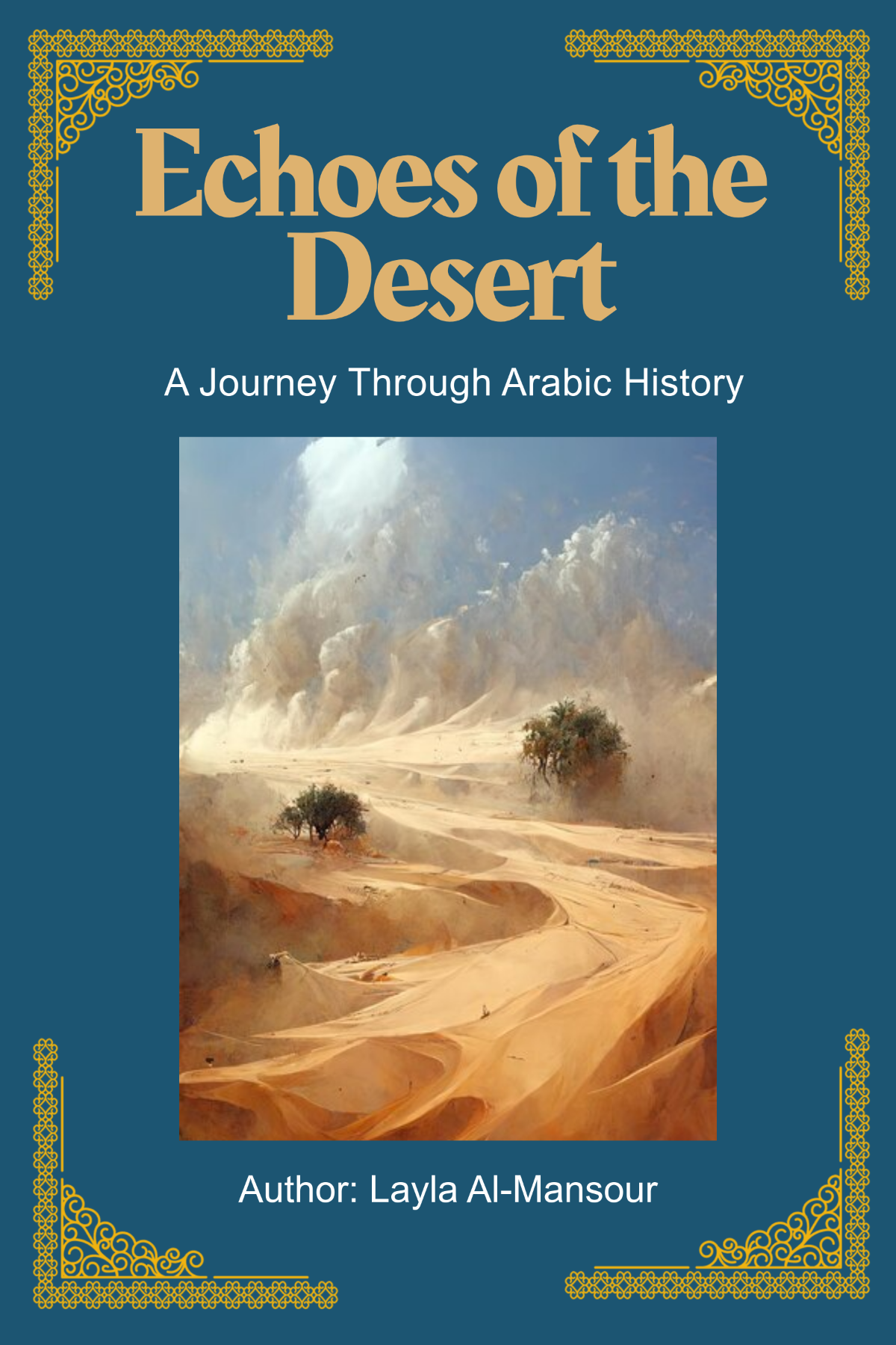 Free Decorative Arabic Book Cover Template