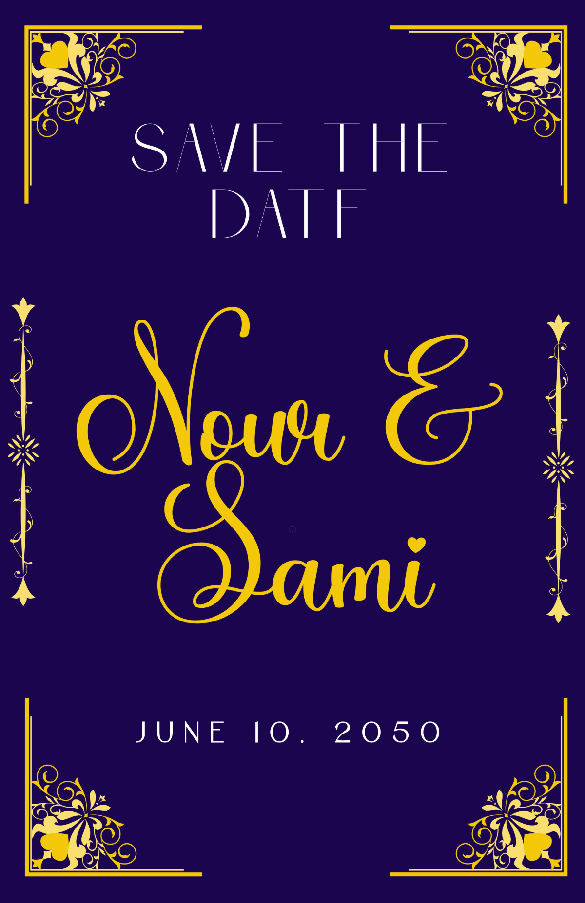 Free Arabic Save the Date Design Template