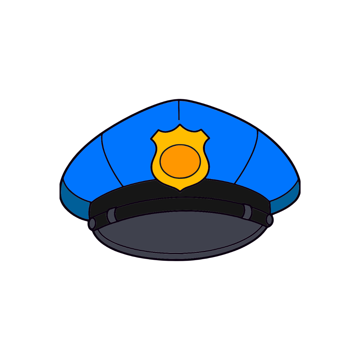 Free Police Hat Clipart Background Template