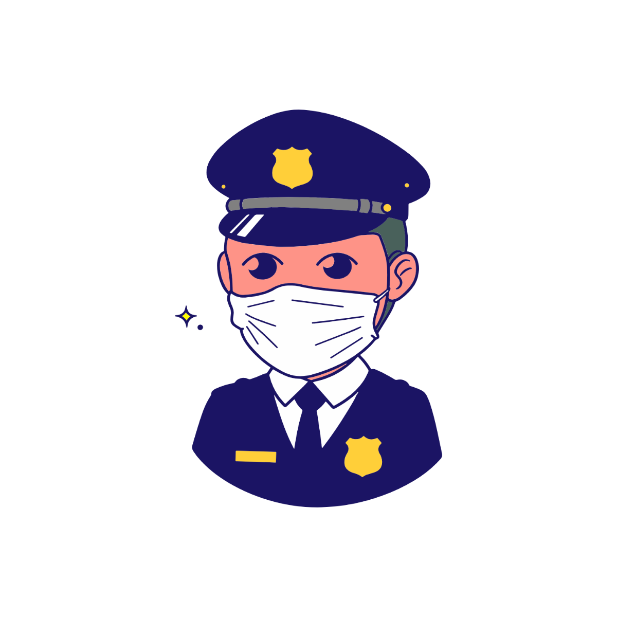 Free Creative Police Mask Template