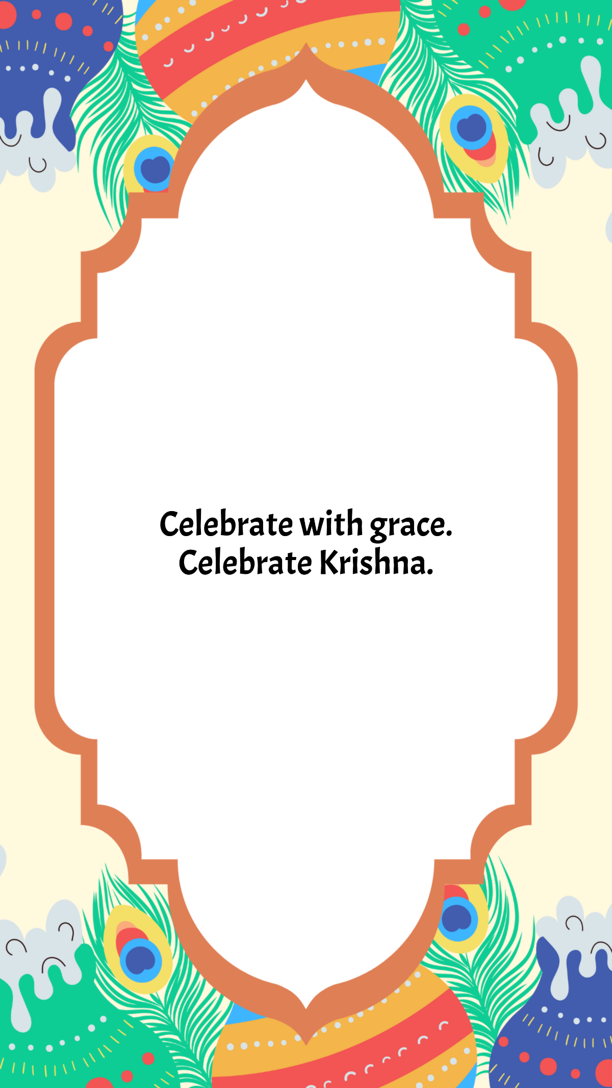 Free Professional Janmashtami Quotes Banner Template