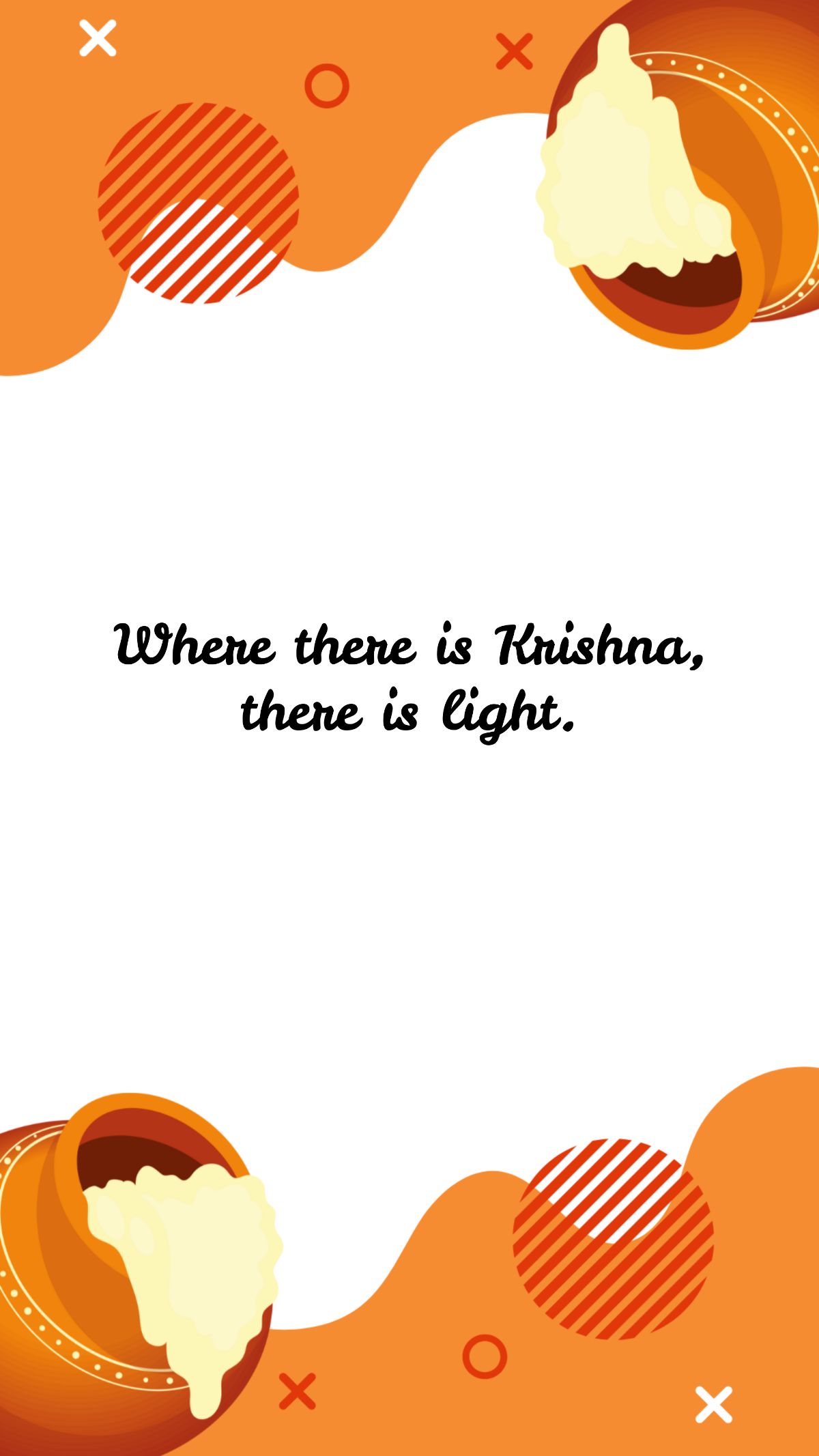 Free Abstract Janmashtami Quote Background Template