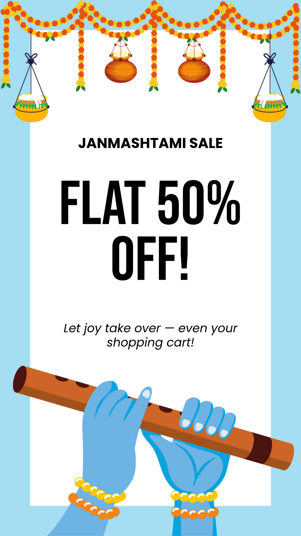 Free Janmashtami Advertisement Quotes Template