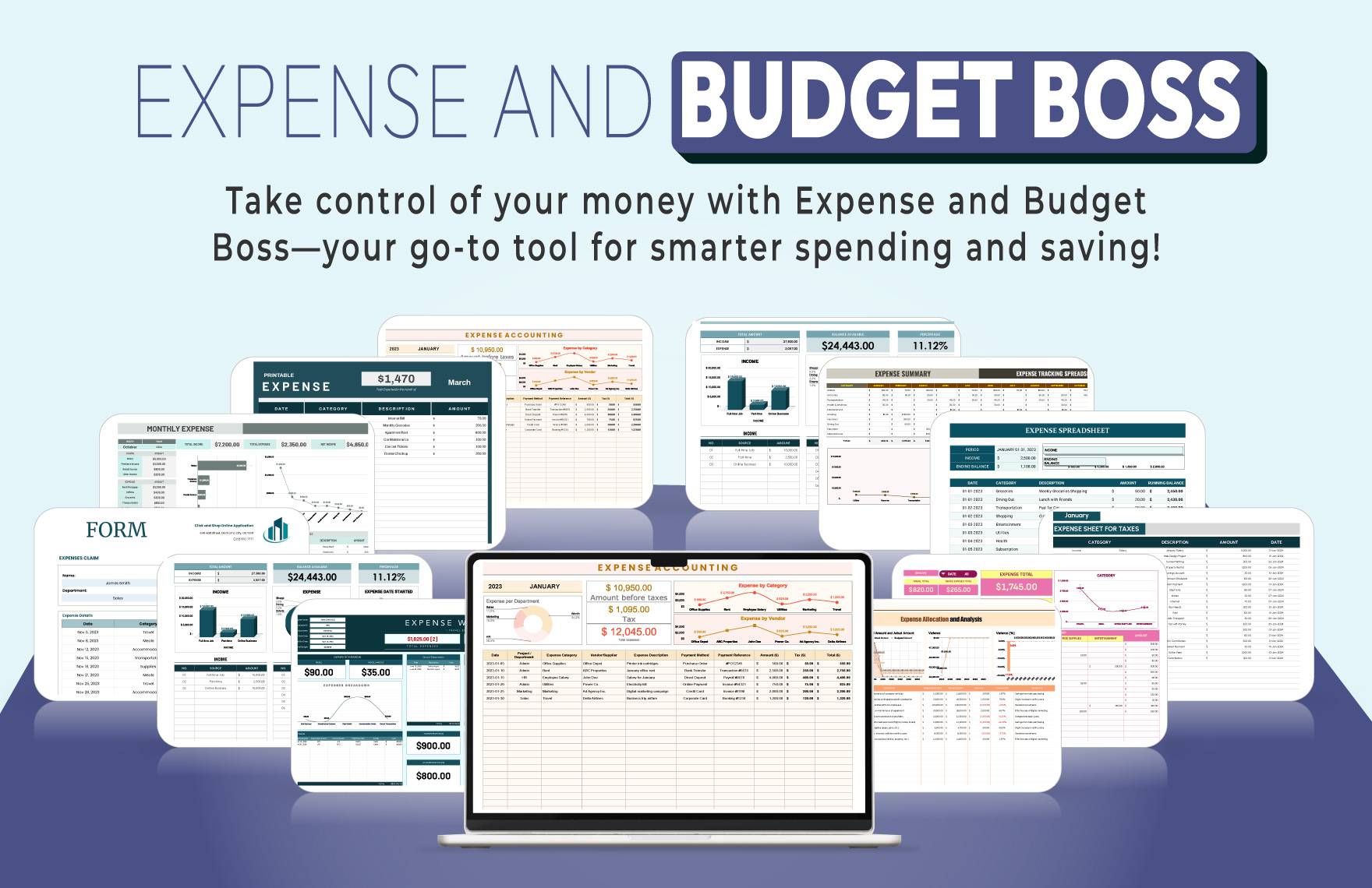 10+ Expense & Budget Boss Template Bundle