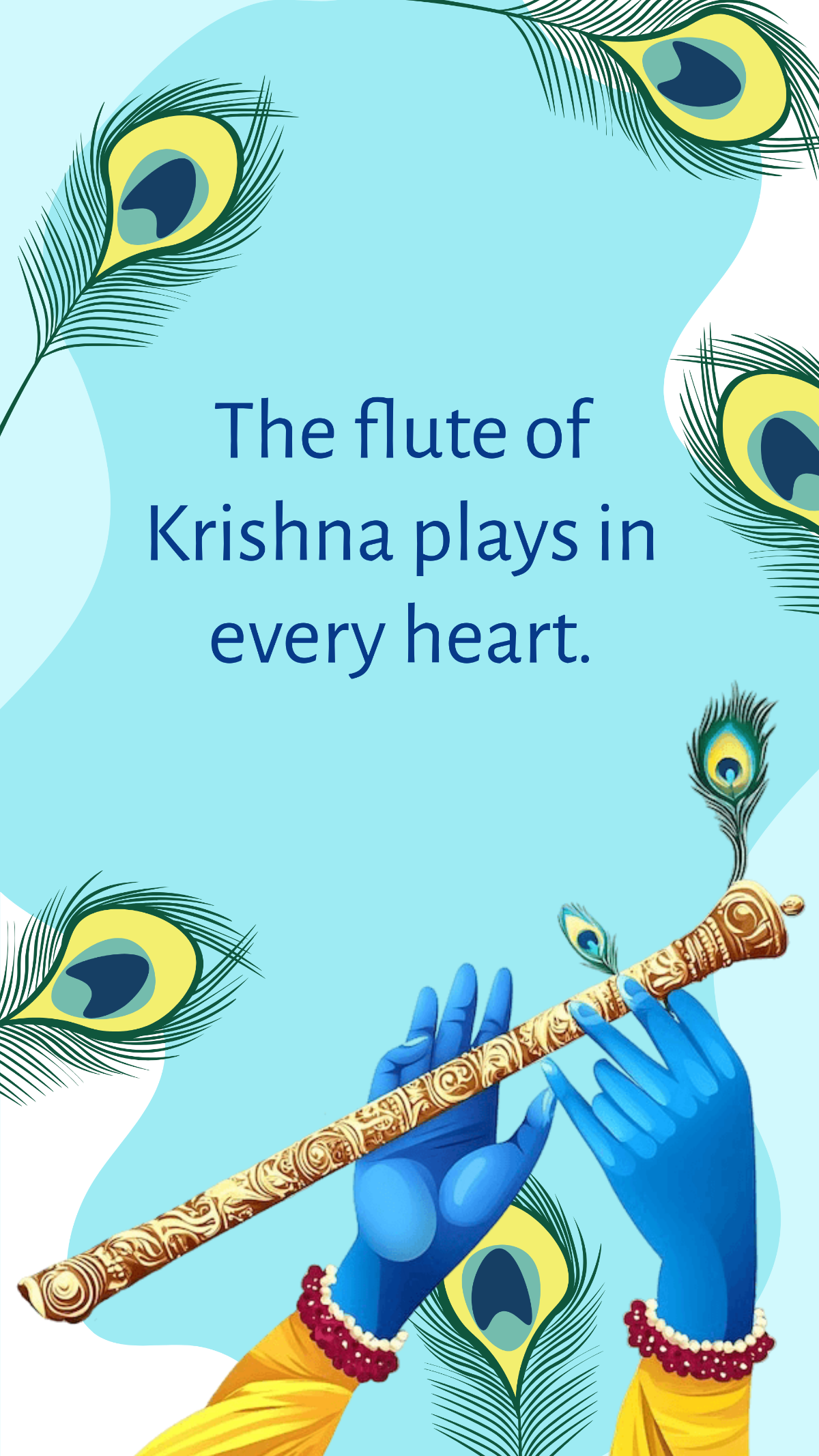 Free Aesthetic Janmashtami Quotes Template