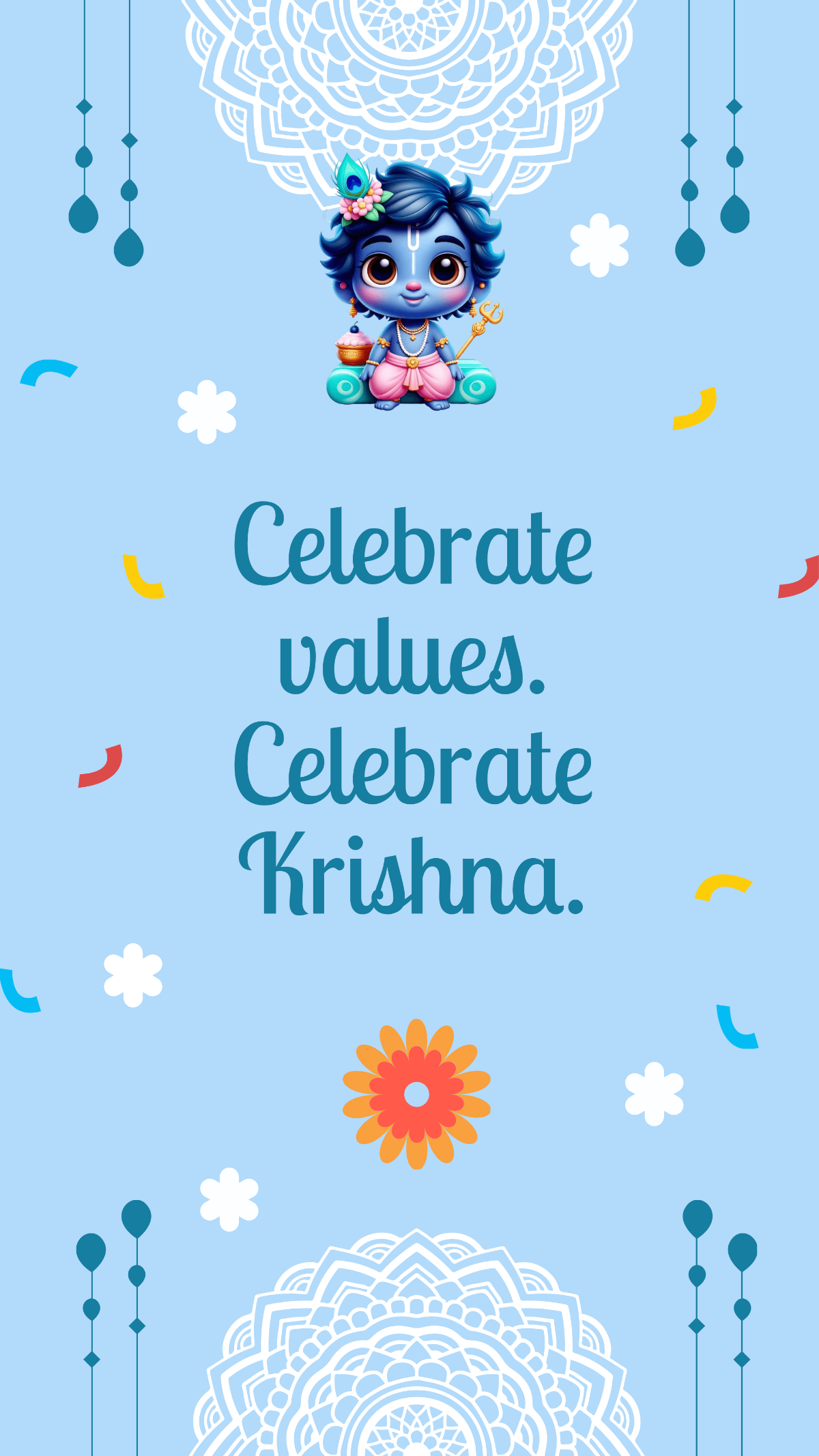 Free Cute Janmashtami Quotes Template