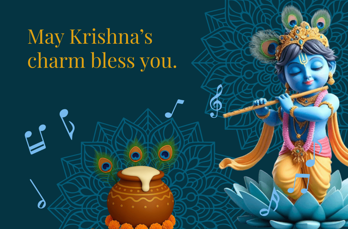 Free Janmashtami Quotes Banner Template