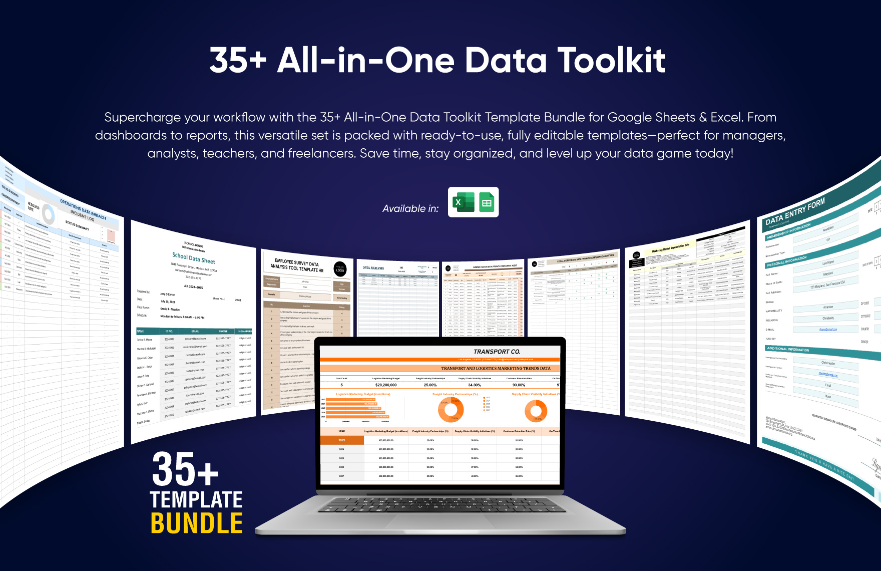 35+ All-in-One Data Toolkit Template Bundle