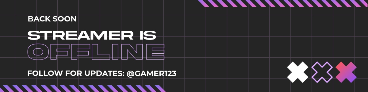 Free Offline Twitch Banner Template