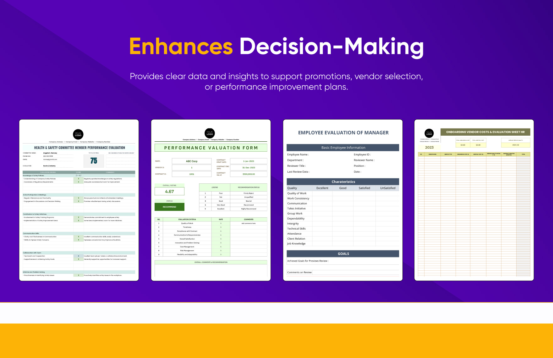 25+ Ready-to-Use Evaluation Template Bundle