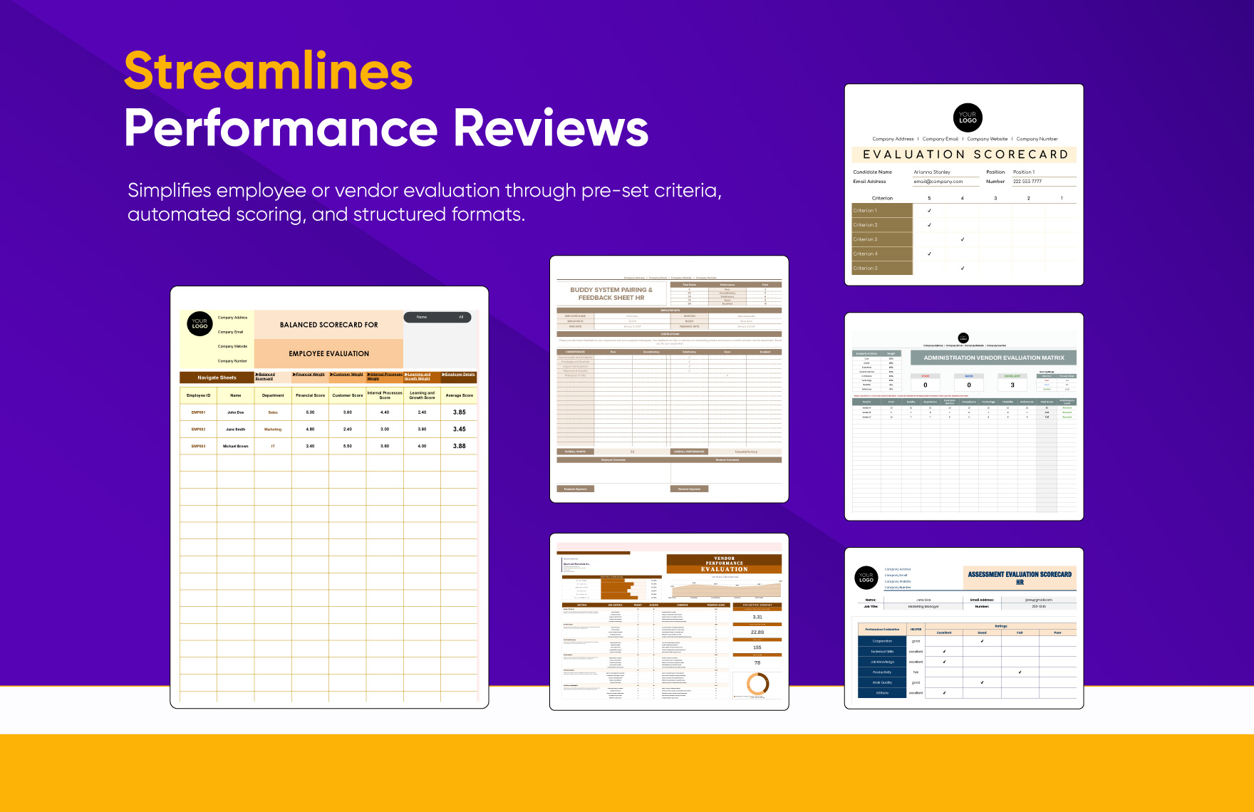 25+ Ready-to-Use Evaluation Template Bundle