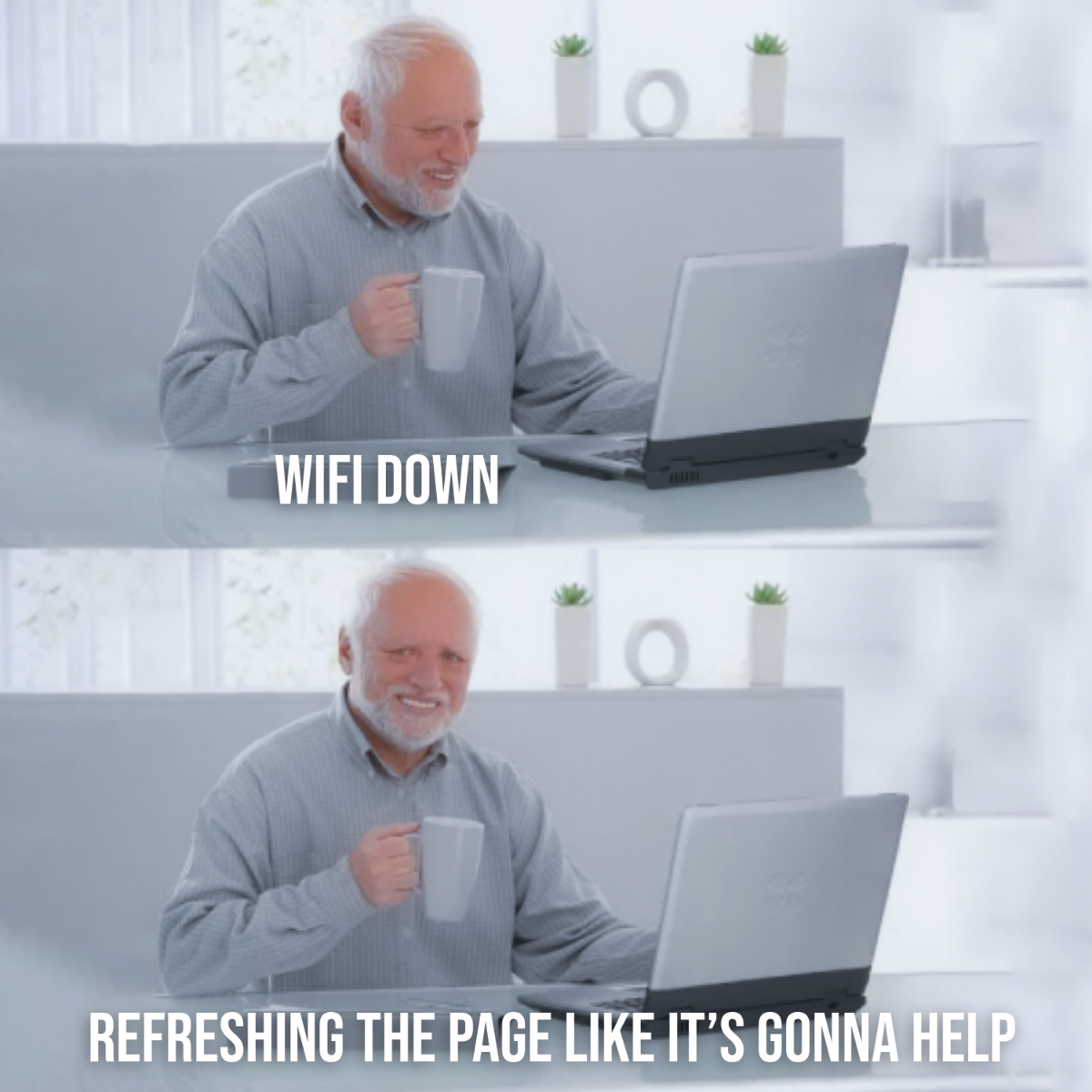 Free WiFi Down Meme Template