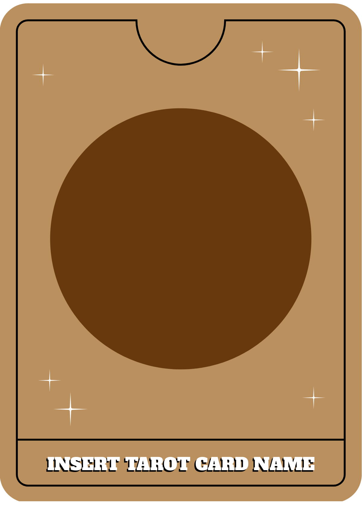 Free Blank Tarot Game Card Template to Edit Online