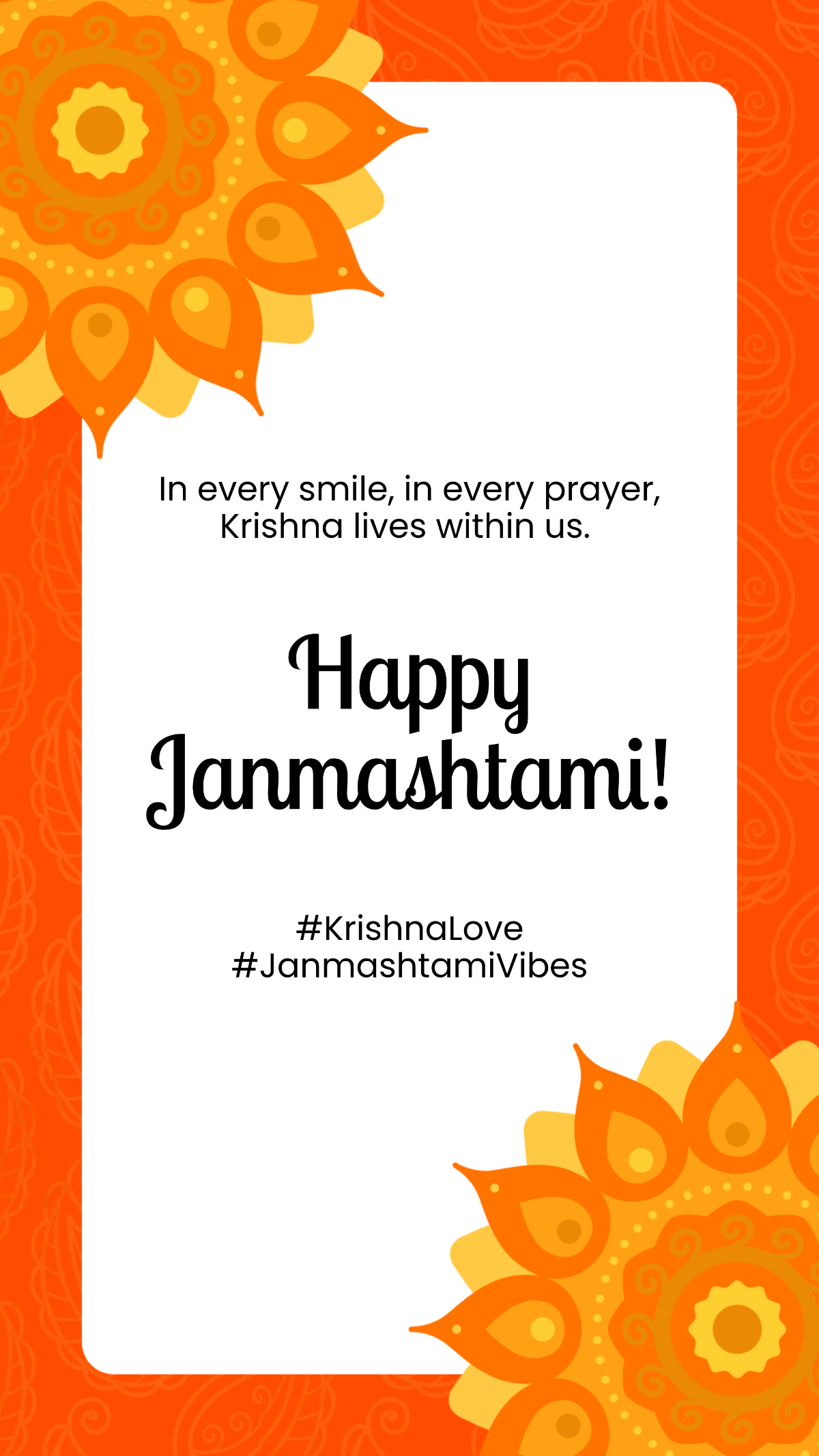 Free Janmashtami Teachings Quotes Template
