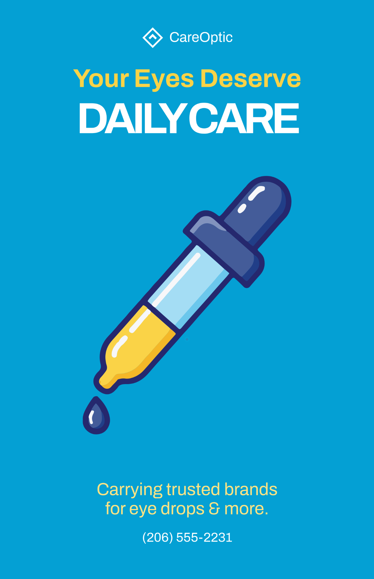 Free Blue Optical Care Store Template to Edit Online