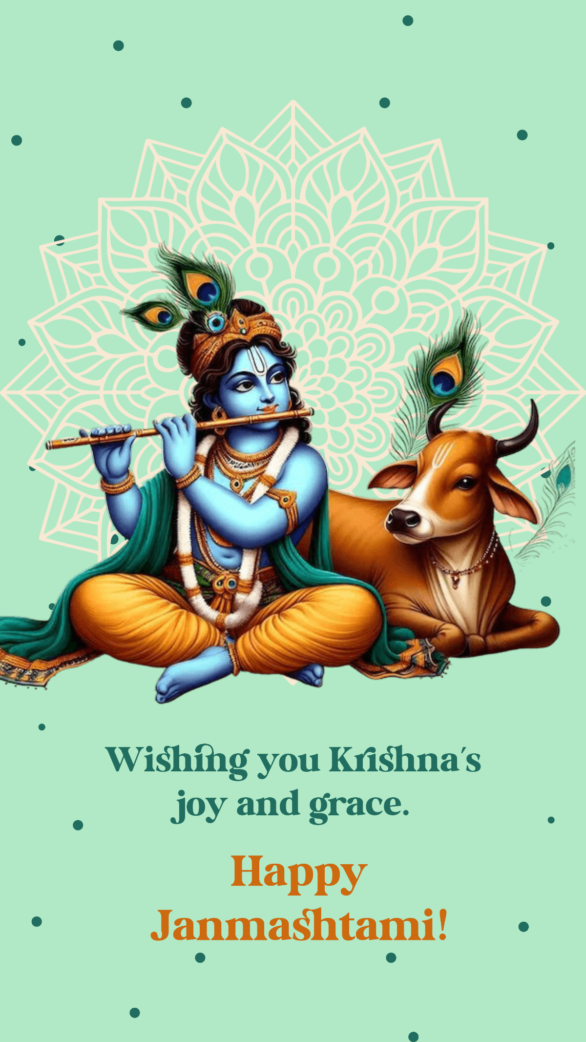 Free Janmashtami Wishes Quote Template