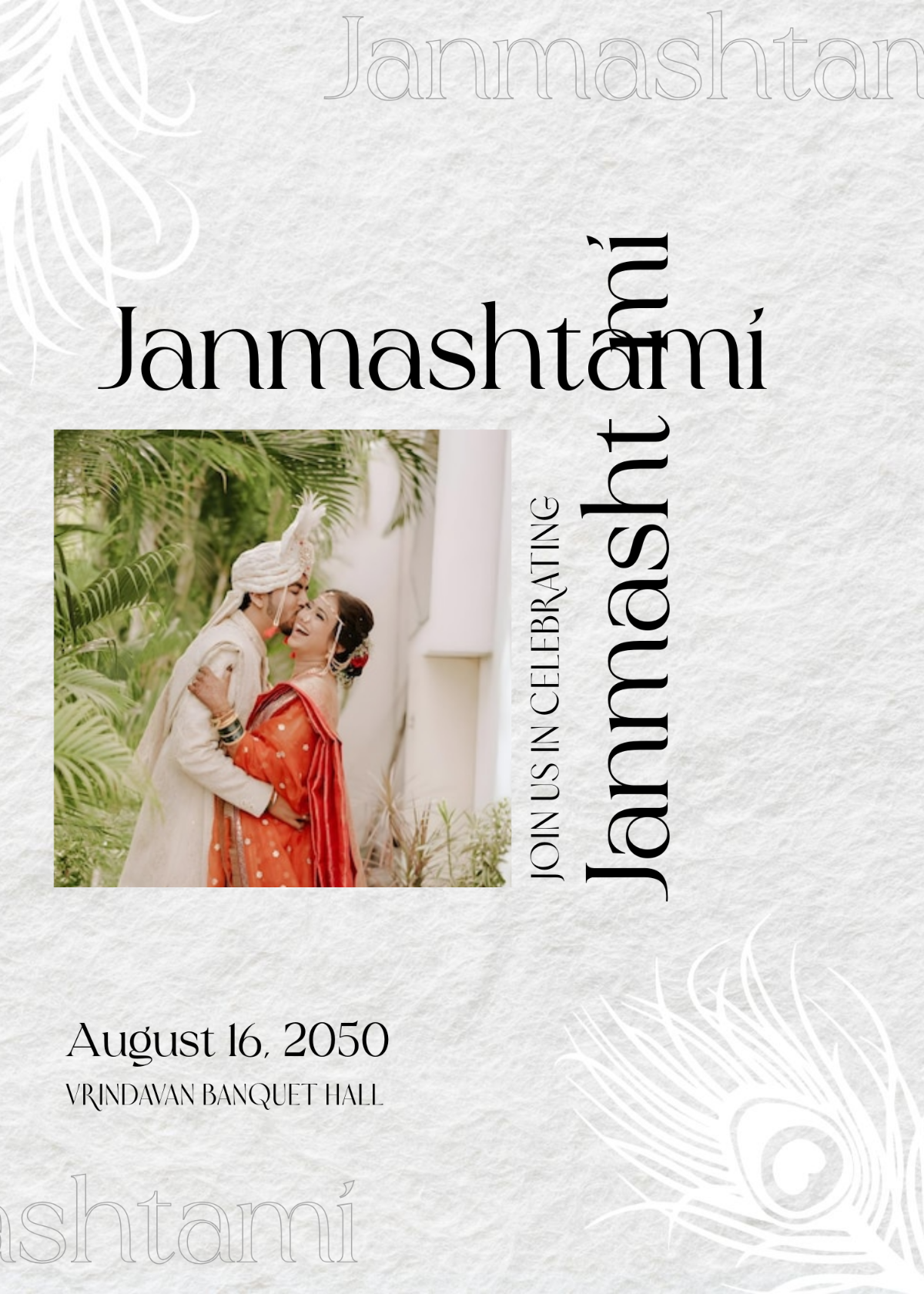 Free Creative Janmashtami Wedding Invitation Template
