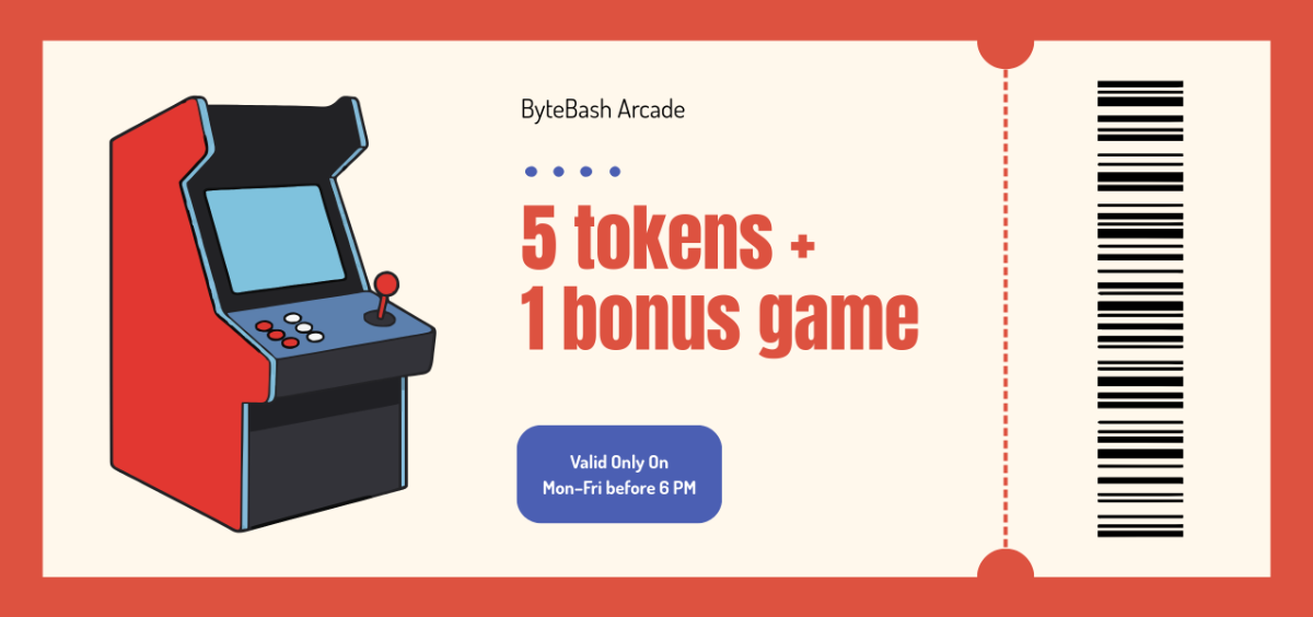 Free Arcade Gaming Coupon Template to Edit Online