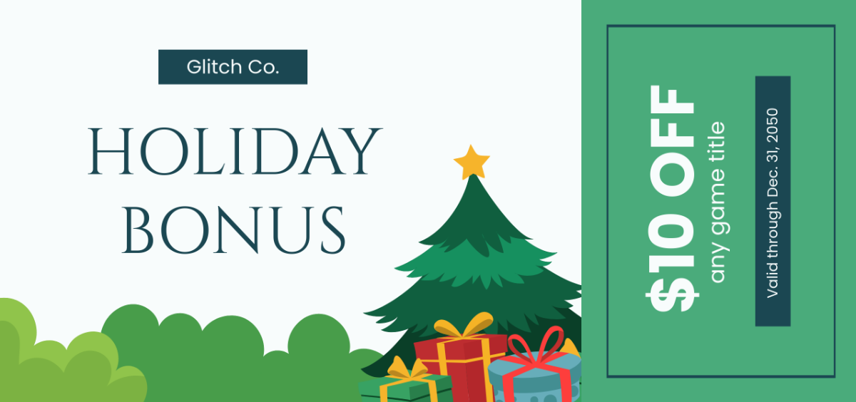 Free Holiday Gaming Coupon Template to Edit Online