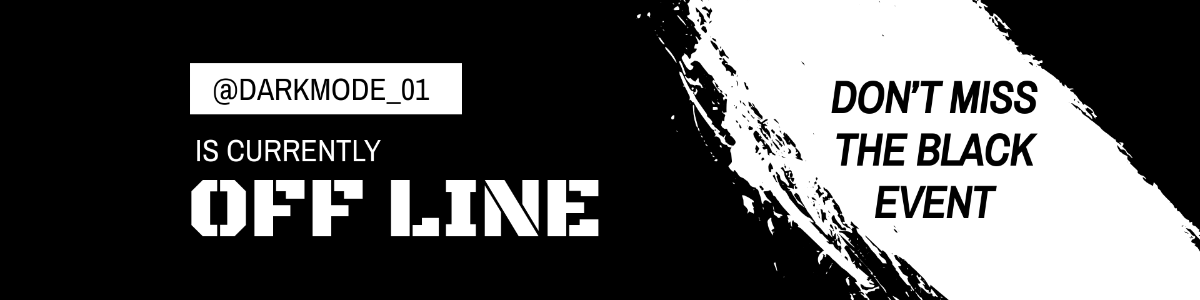 Free Black Event Twitch Banner Template