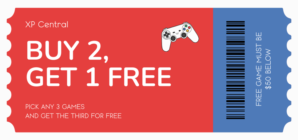 Free Gaming Store Coupon Template to Edit Online