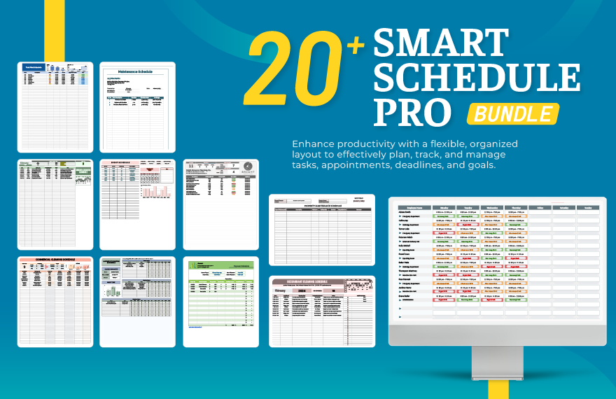 20+ Smart Schedule Pro Template Bundle in Excel, Google Sheets to Download