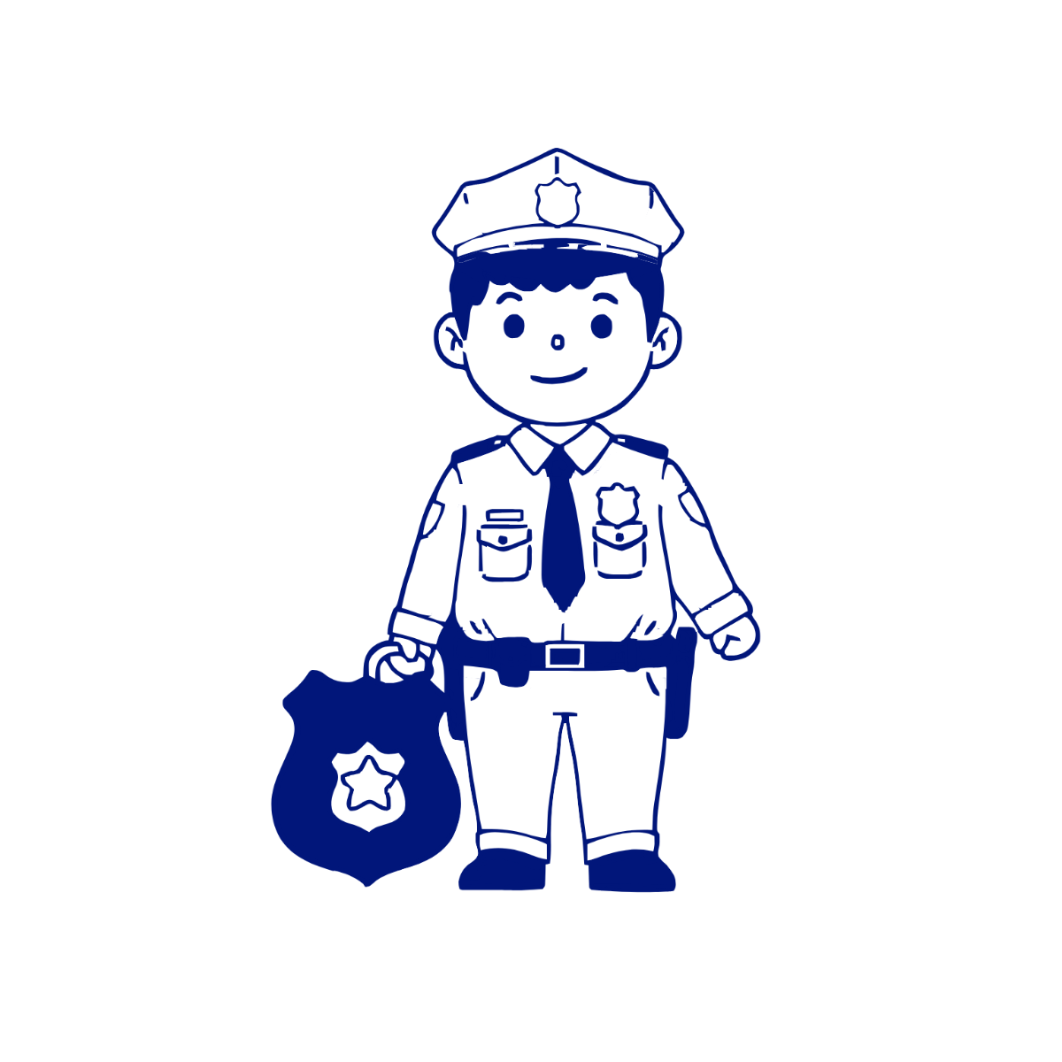 Free Colorful Police Outline Template