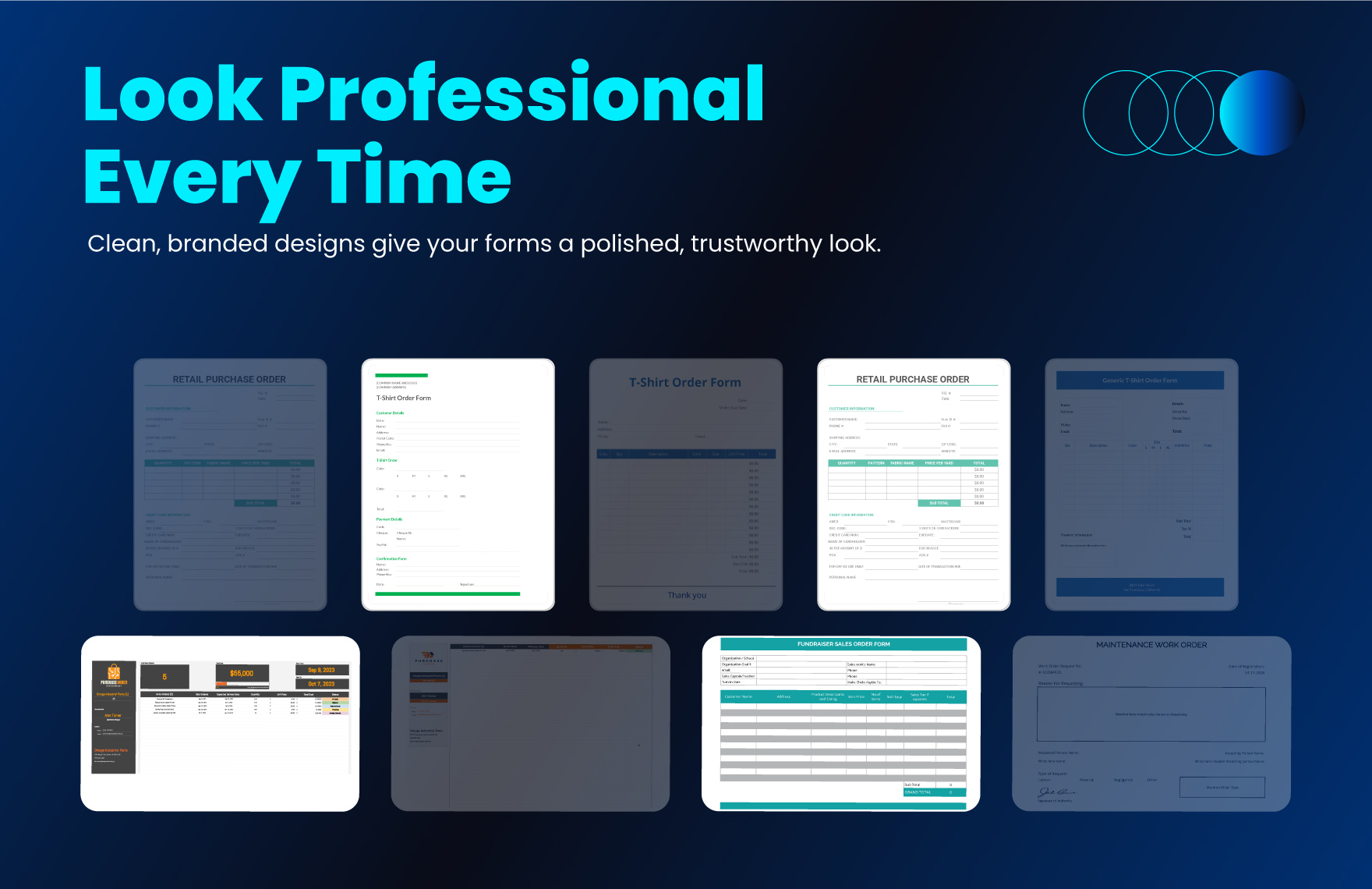 50+ Pro Order Form Toolkit Template Bundle