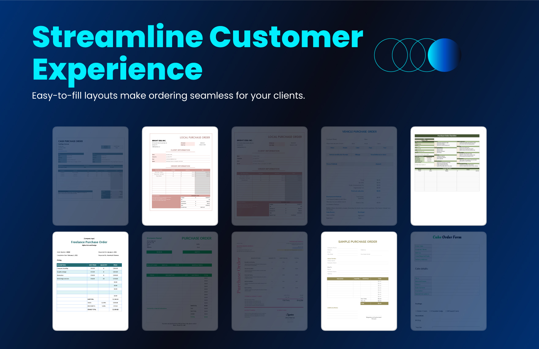 50+ Pro Order Form Toolkit Template Bundle