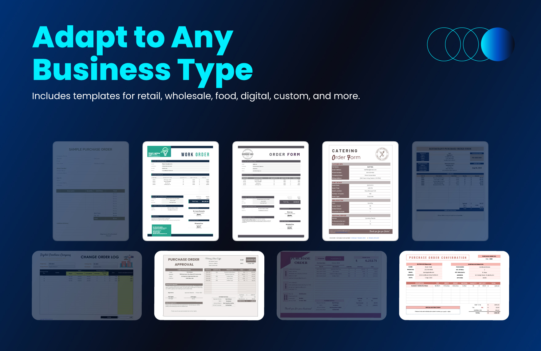 50+ Pro Order Form Toolkit Template Bundle