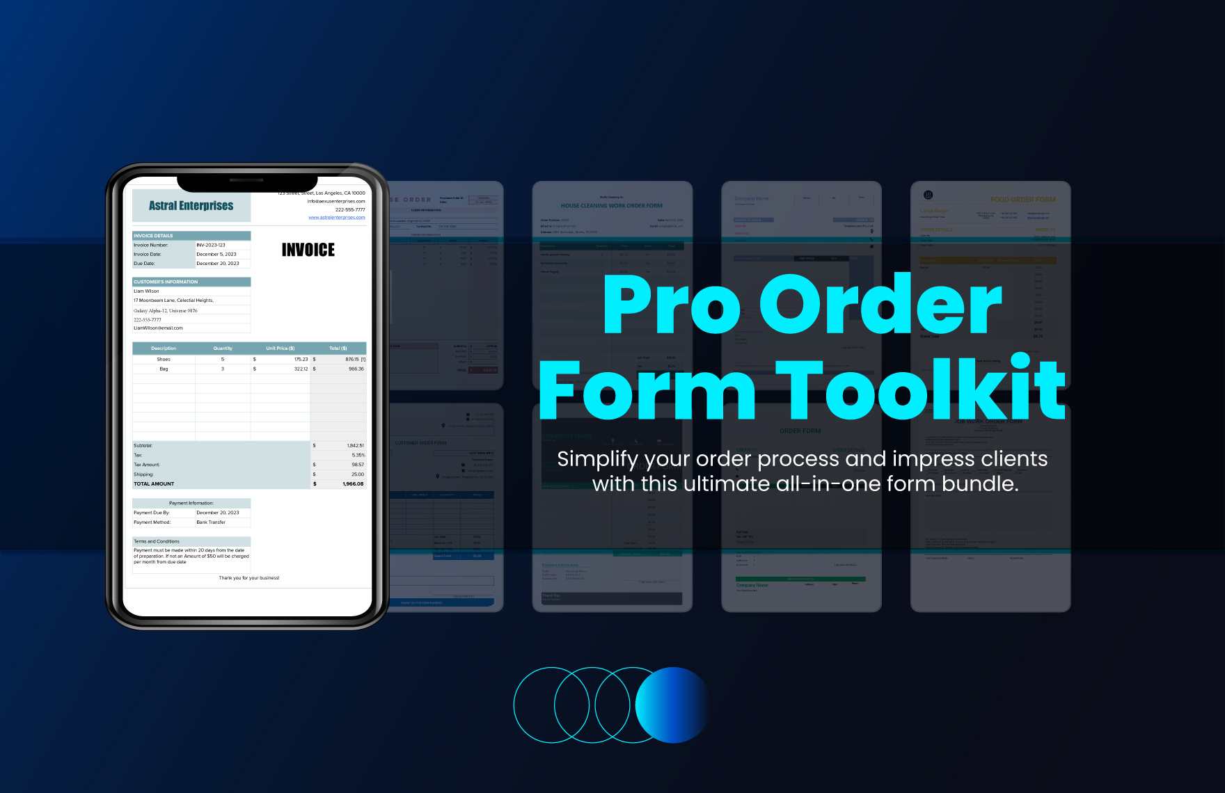50+ Pro Order Form Toolkit Template Bundle