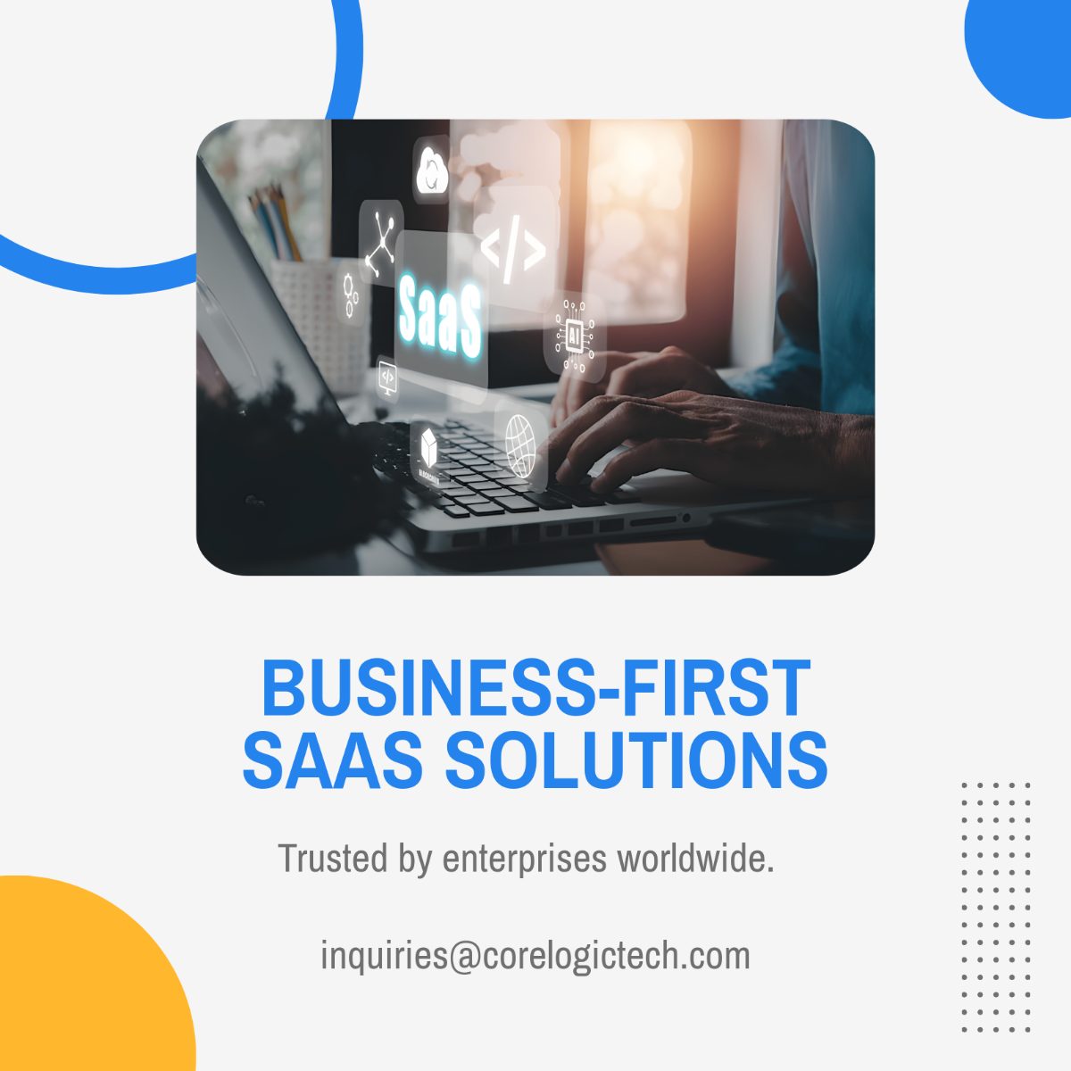 Free Business SAAS LinkedIn Post Template to Edit Online