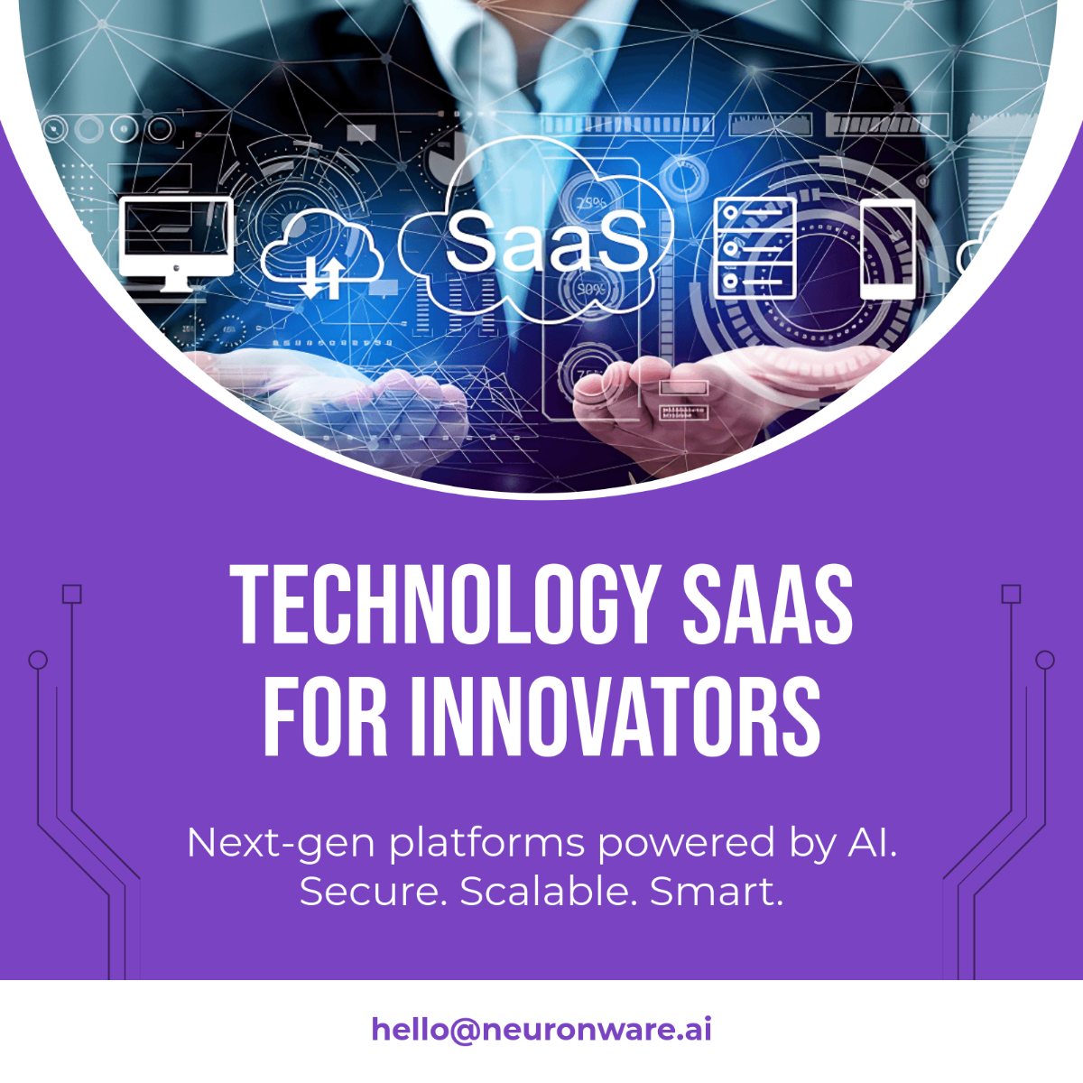 Free Technology SAAS LinkedIn Post Template to Edit Online